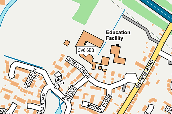 CV6 6BB map - OS OpenMap – Local (Ordnance Survey) CV6 6BB map - OS OpenMap – Local (Ordnance Survey)