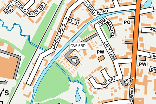 CV6 6BD map - OS OpenMap – Local (Ordnance Survey) CV6 6BD map - OS OpenMap – Local (Ordnance Survey)