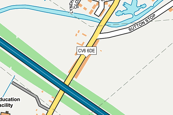 CV6 6DE map - OS OpenMap – Local (Ordnance Survey) CV6 6DE map - OS OpenMap – Local (Ordnance Survey)