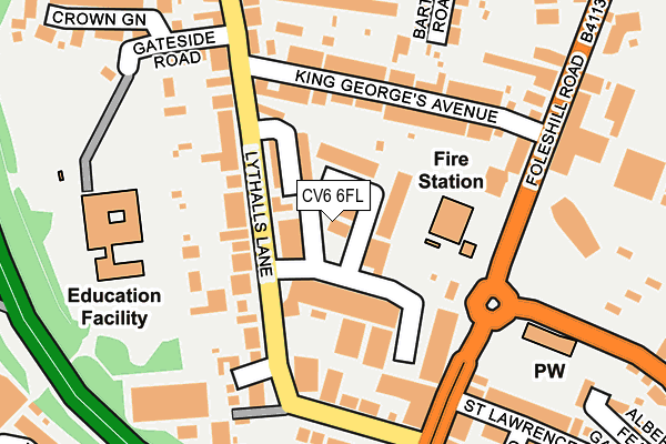 CV6 6FL map - OS OpenMap – Local (Ordnance Survey) CV6 6FL map - OS OpenMap – Local (Ordnance Survey)