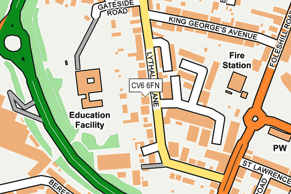 CV6 6FN map - OS OpenMap – Local (Ordnance Survey) CV6 6FN map - OS OpenMap – Local (Ordnance Survey)