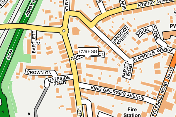 CV6 6GG map - OS OpenMap – Local (Ordnance Survey) CV6 6GG map - OS OpenMap – Local (Ordnance Survey)