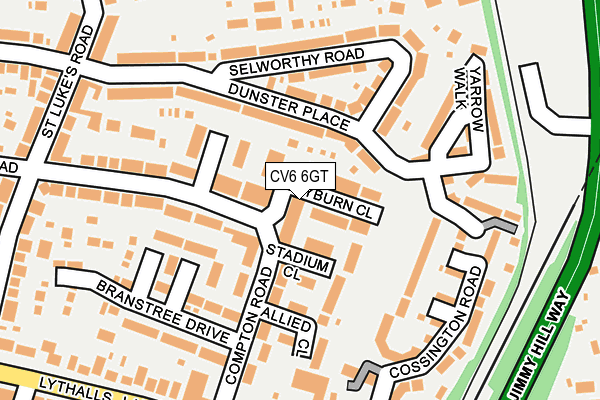 CV6 6GT map - OS OpenMap – Local (Ordnance Survey) CV6 6GT map - OS OpenMap – Local (Ordnance Survey)
