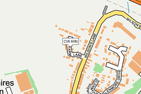 CV6 6HN map - OS OpenMap – Local (Ordnance Survey) CV6 6HN map - OS OpenMap – Local (Ordnance Survey)