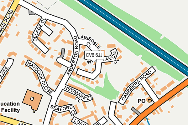 CV6 6JJ map - OS OpenMap – Local (Ordnance Survey) CV6 6JJ map - OS OpenMap – Local (Ordnance Survey)