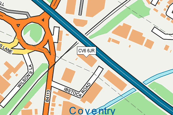 CV6 6JR map - OS OpenMap – Local (Ordnance Survey) CV6 6JR map - OS OpenMap – Local (Ordnance Survey)