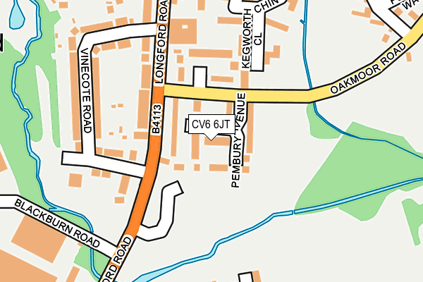 CV6 6JT map - OS OpenMap – Local (Ordnance Survey) CV6 6JT map - OS OpenMap – Local (Ordnance Survey)