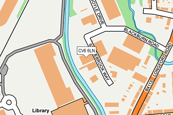CV6 6LN map - OS OpenMap – Local (Ordnance Survey) CV6 6LN map - OS OpenMap – Local (Ordnance Survey)