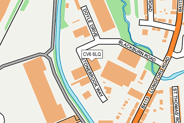 CV6 6LQ map - OS OpenMap – Local (Ordnance Survey) CV6 6LQ map - OS OpenMap – Local (Ordnance Survey)