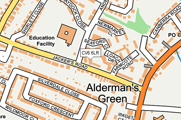 CV6 6LR map - OS OpenMap – Local (Ordnance Survey) CV6 6LR map - OS OpenMap – Local (Ordnance Survey)