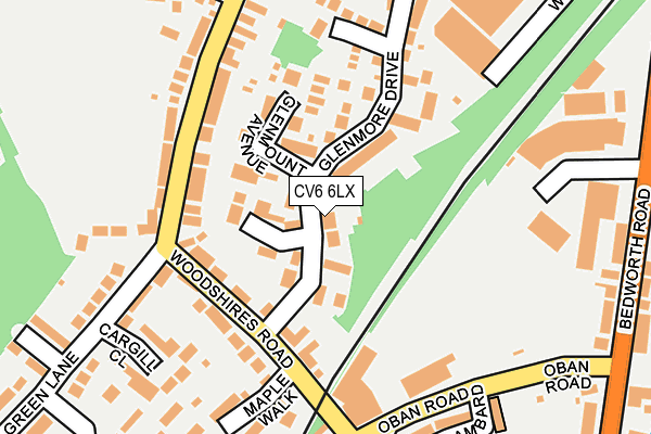 CV6 6LX map - OS OpenMap – Local (Ordnance Survey) CV6 6LX map - OS OpenMap – Local (Ordnance Survey)