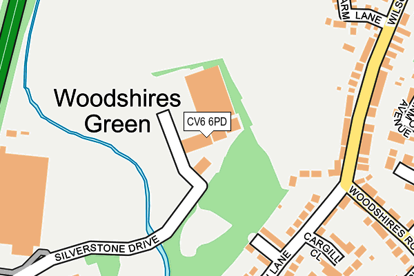 CV6 6PD map - OS OpenMap – Local (Ordnance Survey) CV6 6PD map - OS OpenMap – Local (Ordnance Survey)