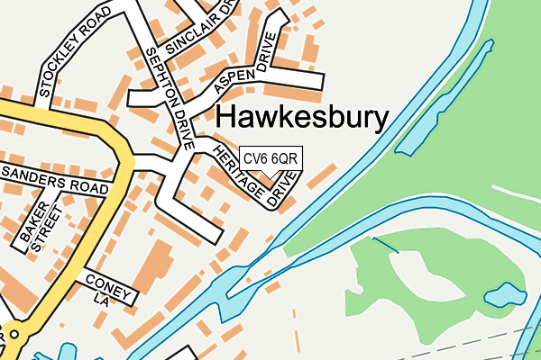 CV6 6QR map - OS OpenMap – Local (Ordnance Survey) CV6 6QR map - OS OpenMap – Local (Ordnance Survey)