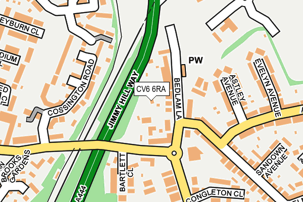 CV6 6RA map - OS OpenMap – Local (Ordnance Survey) CV6 6RA map - OS OpenMap – Local (Ordnance Survey)