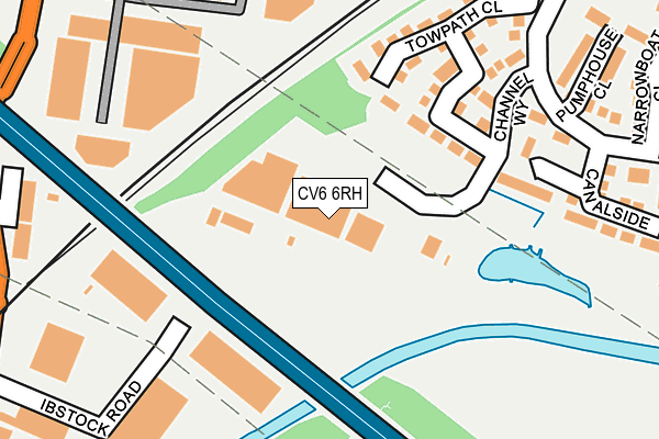 CV6 6RH map - OS OpenMap – Local (Ordnance Survey) CV6 6RH map - OS OpenMap – Local (Ordnance Survey)