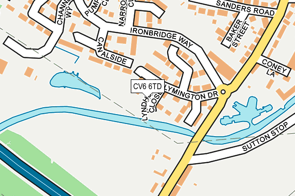 CV6 6TD map - OS OpenMap – Local (Ordnance Survey) CV6 6TD map - OS OpenMap – Local (Ordnance Survey)