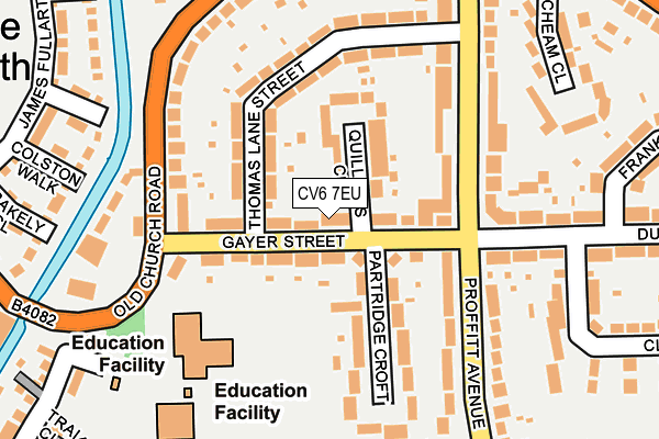 CV6 7EU map - OS OpenMap – Local (Ordnance Survey) CV6 7EU map - OS OpenMap – Local (Ordnance Survey)