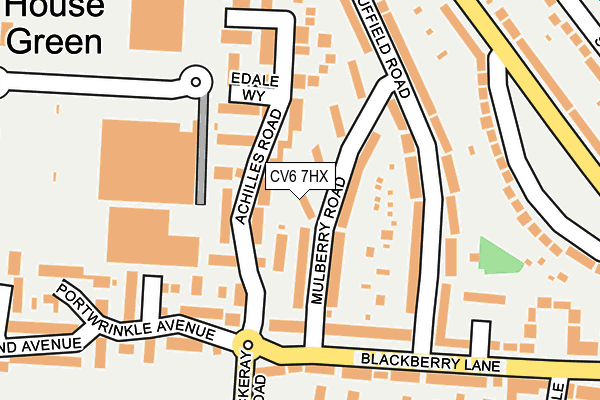 CV6 7HX map - OS OpenMap – Local (Ordnance Survey) CV6 7HX map - OS OpenMap – Local (Ordnance Survey)