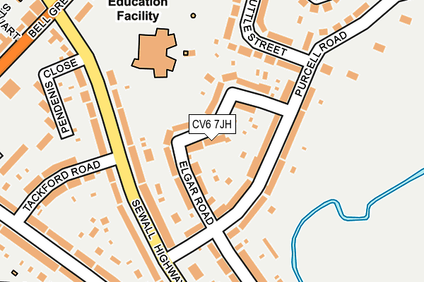 CV6 7JH map - OS OpenMap – Local (Ordnance Survey) CV6 7JH map - OS OpenMap – Local (Ordnance Survey)