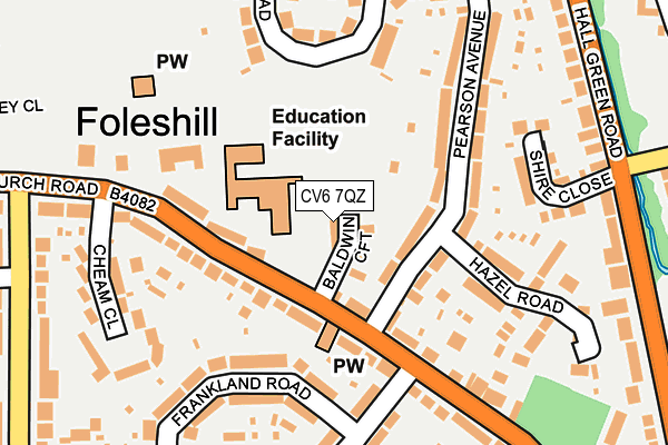 CV6 7QZ map - OS OpenMap – Local (Ordnance Survey) CV6 7QZ map - OS OpenMap – Local (Ordnance Survey)