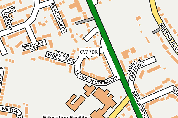CV7 7DR map - OS OpenMap – Local (Ordnance Survey) CV7 7DR map - OS OpenMap – Local (Ordnance Survey)