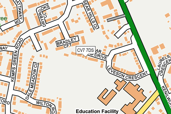 CV7 7DS map - OS OpenMap – Local (Ordnance Survey) CV7 7DS map - OS OpenMap – Local (Ordnance Survey)
