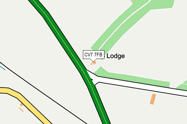CV7 7FB map - OS OpenMap – Local (Ordnance Survey) CV7 7FB map - OS OpenMap – Local (Ordnance Survey)
