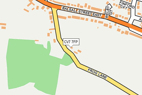 CV7 7FP map - OS OpenMap – Local (Ordnance Survey) CV7 7FP map - OS OpenMap – Local (Ordnance Survey)