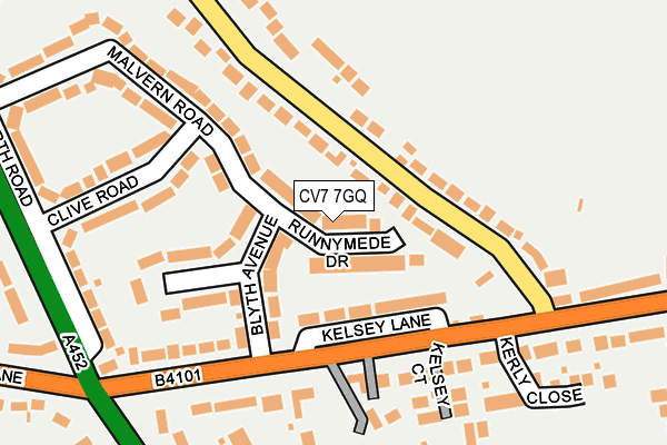 CV7 7GQ map - OS OpenMap – Local (Ordnance Survey) CV7 7GQ map - OS OpenMap – Local (Ordnance Survey)