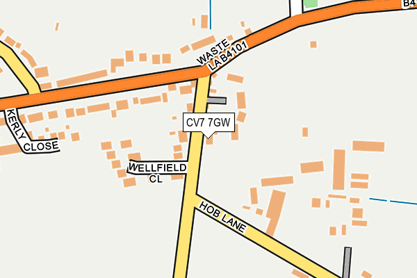 CV7 7GW map - OS OpenMap – Local (Ordnance Survey) CV7 7GW map - OS OpenMap – Local (Ordnance Survey)