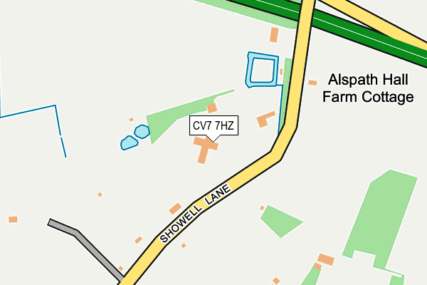 CV7 7HZ map - OS OpenMap – Local (Ordnance Survey) CV7 7HZ map - OS OpenMap – Local (Ordnance Survey)
