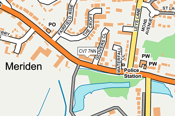 CV7 7NN map - OS OpenMap – Local (Ordnance Survey) CV7 7NN map - OS OpenMap – Local (Ordnance Survey)