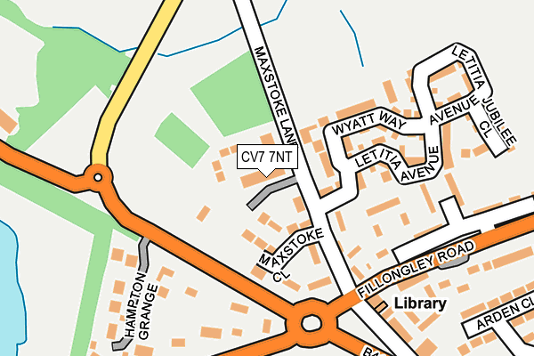 CV7 7NT map - OS OpenMap – Local (Ordnance Survey) CV7 7NT map - OS OpenMap – Local (Ordnance Survey)