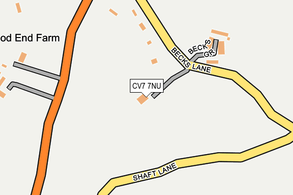 CV7 7NU map - OS OpenMap – Local (Ordnance Survey) CV7 7NU map - OS OpenMap – Local (Ordnance Survey)