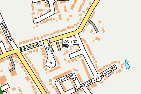 CV7 7NX map - OS OpenMap – Local (Ordnance Survey) CV7 7NX map - OS OpenMap – Local (Ordnance Survey)