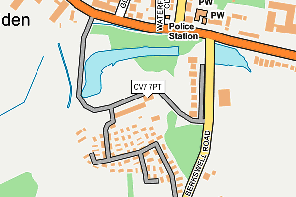 CV7 7PT map - OS OpenMap – Local (Ordnance Survey) CV7 7PT map - OS OpenMap – Local (Ordnance Survey)