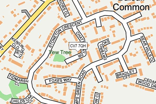CV7 7QH map - OS OpenMap – Local (Ordnance Survey) CV7 7QH map - OS OpenMap – Local (Ordnance Survey)