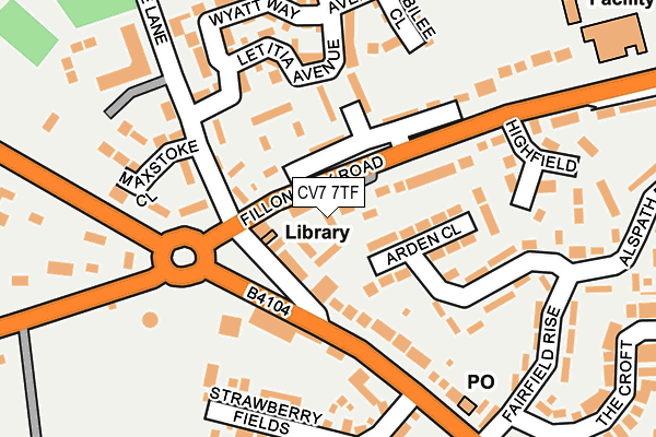 CV7 7TF map - OS OpenMap – Local (Ordnance Survey) CV7 7TF map - OS OpenMap – Local (Ordnance Survey)