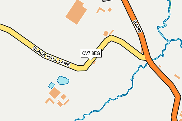 CV7 8EG map - OS OpenMap – Local (Ordnance Survey) CV7 8EG map - OS OpenMap – Local (Ordnance Survey)