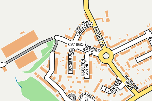 CV7 8GQ map - OS OpenMap – Local (Ordnance Survey) CV7 8GQ map - OS OpenMap – Local (Ordnance Survey)