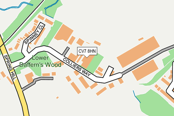 CV7 8HN map - OS OpenMap – Local (Ordnance Survey) CV7 8HN map - OS OpenMap – Local (Ordnance Survey)