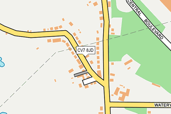 CV7 8JD map - OS OpenMap – Local (Ordnance Survey) CV7 8JD map - OS OpenMap – Local (Ordnance Survey)
