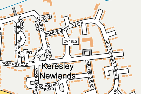 CV7 8LG map - OS OpenMap – Local (Ordnance Survey)