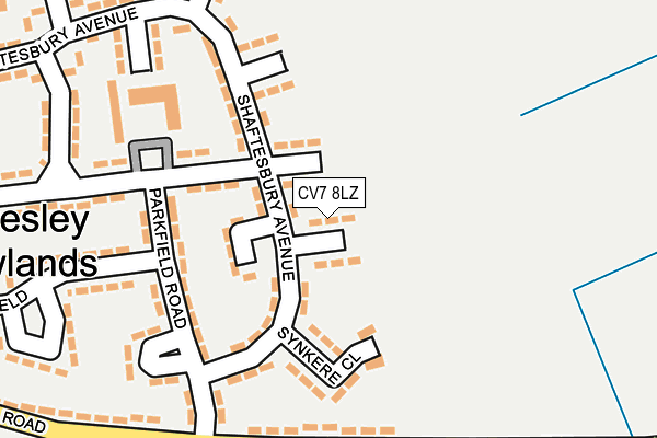 CV7 8LZ map - OS OpenMap – Local (Ordnance Survey) CV7 8LZ map - OS OpenMap – Local (Ordnance Survey)