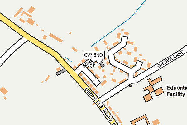 CV7 8NQ map - OS OpenMap – Local (Ordnance Survey) CV7 8NQ map - OS OpenMap – Local (Ordnance Survey)