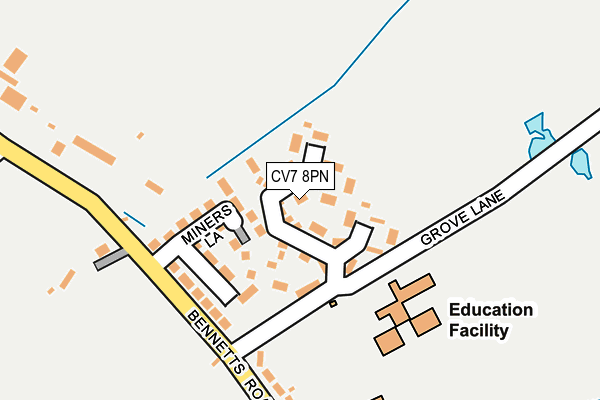 CV7 8PN map - OS OpenMap – Local (Ordnance Survey) CV7 8PN map - OS OpenMap – Local (Ordnance Survey)