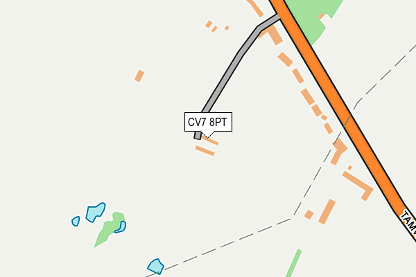 CV7 8PT map - OS OpenMap – Local (Ordnance Survey) CV7 8PT map - OS OpenMap – Local (Ordnance Survey)