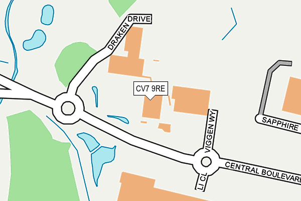 CV7 9RE map - OS OpenMap – Local (Ordnance Survey) CV7 9RE map - OS OpenMap – Local (Ordnance Survey)
