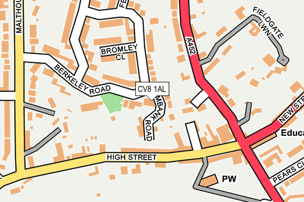 CV8 1AL map - OS OpenMap – Local (Ordnance Survey) CV8 1AL map - OS OpenMap – Local (Ordnance Survey)