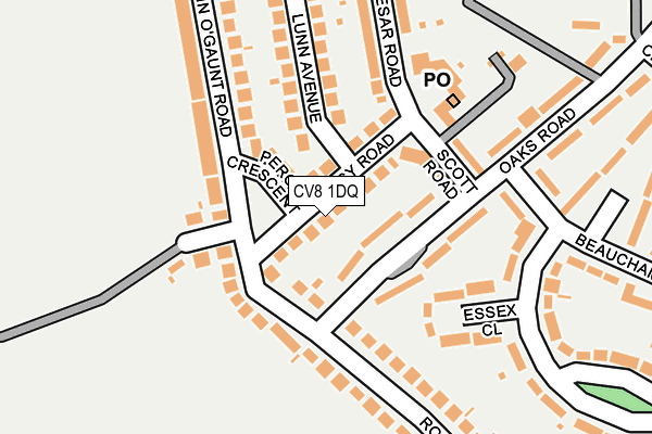 CV8 1DQ map - OS OpenMap – Local (Ordnance Survey) CV8 1DQ map - OS OpenMap – Local (Ordnance Survey)